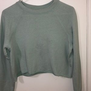 Mint Green Cropped Swaeter